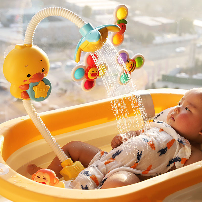 Brinquedos de Banho para Bebês Ducha Elétrica para Crianças Ducha de Pato Amarelo Pequeno Ducha de Pato Amarelo
