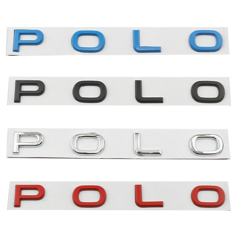 【 Volkswagen 】 Metal POLO Adesivo Traseiro Modificado POLOPLUS Logotipo 3D Decorativo Emblema Para