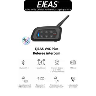 EJEAS V4C PLUS Referee Bluetooth Intercom Headset, Bluetooth 5.1, 4 people talk in real time Waterproof 1 Pack em Oferta na Shopee