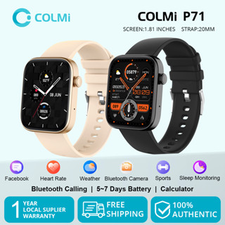 COLMI P71 Smartwatch Relógio Inteligente Homens Mulheres Monitor De Frequência Cardíaca Whatsapp Mensagem Lembrete 22mm Rastreador De Silicone IP67 À Prova D