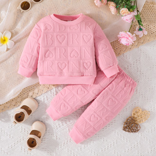 Conjunto Roupa Infantil Menina 3-24 Meses Dia Dos Namorados Manga longa Moda Casual Camise...