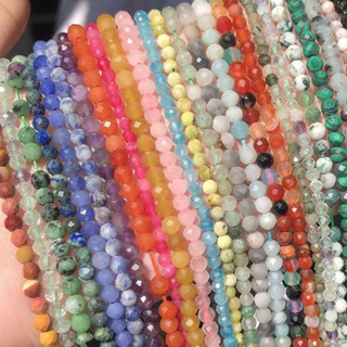 Contas De Pedra natrual De 3mm Facetadas Para Colar De Bricolage Pulseira