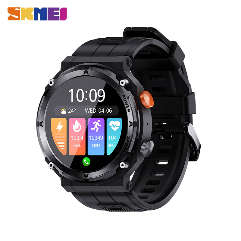 Relógio SKMEI De 1,32 Polegadas Com Tela Sensível Ao Toque De Círculo Completo Chamada Esportiva De Ultra-Longa Duração Da Bateria IP68 Deep Waterproof