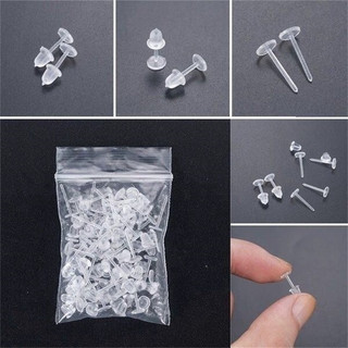 50 Brincos de plástico transparente Brincos de plástico transparente Brincos de plástico transparente Brincos de plástico transparente Brincos de plástico transparente Brincos de plástico transparente Brincos de plástico transparente Piercings de orelha E