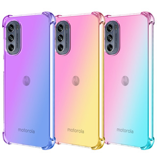 Motorola MOTO G62 G42 E32 G32 G73 G53 G23 G13 E13 Arco-Íris Gradiente Canto Do Airbag Colorido Caixa Protetora Telefone TPU Macia