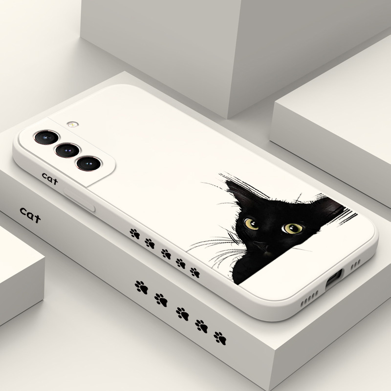 Capa Para Telefone Samsung Galaxy S21 S20 FE Ultra Plus 5G Cold Black Cat Confortável