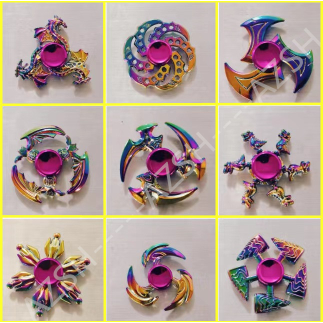 2023novo Fidget Colorido Spinner Zinco Liga De Descompressão toy Finger Factory Wholesale Metal Giratório top De Brinquedo Girando Forma Eficaz Alivia O Estresse