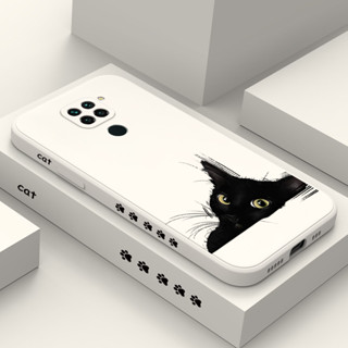 Estojo Telefônico Para Xiaomi Redmi Note 9S 9 8 7 Pro Max 9Pro 9T Capa Confortável Gato Preto Frio