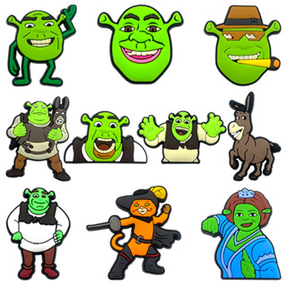 1PCS Jibtz Para Croc the Shrek Series Cartoon Shoe Charmes Acessórios Em PVC