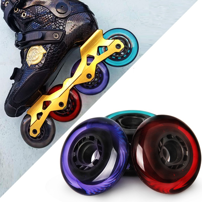 8pcs Patins Profissionais De Alta Velocidade 85a Rodas pu 72/76/80mm Homem Adulto Mulheres Em Linha De Para Crianças Iniciantes