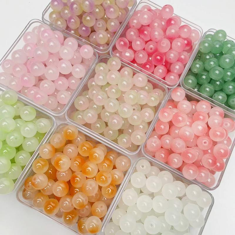 50pcs Contas De Vidro De 8mm Para Acessórios Feitos À Mão Diy