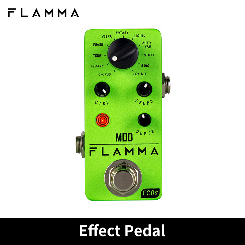 FLAMMA FC05 Modulação Multiefeitos Pedal Mod . Guitarra 11 Modos Coro Flanger Phaser Tremolo Auto Wah