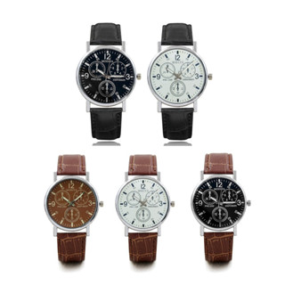 Relógio De Pulso Comercial Pulseira De Couro Masculino Esportivo Quartzo Caixa De Aço Inoxidável Moda Masculina