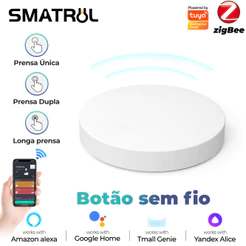 SMATRUL Tuya Zigbee Interruptor De Chave Inteligente Cena Multi-Scene Ligação Sem Fio Botão Controle Remoto De Casa Trabalho Com Gatewa