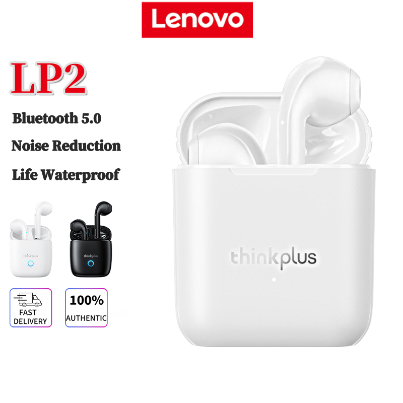 Lenovo LP2 Fone De Ouvido Estéreo Com Redução De Ruído Cvc & Enc Aac Ipx5 À Prova D 'Água 10mm Dinâmico Para Lenovo Livepods Lp2