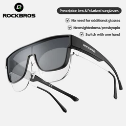 Óculos De Ciclismo Rockbros Sol Polarizados Leves Miopia Grande Moldura Viagem Ao Ar Livre Proteção De Areia À Prova De Vento