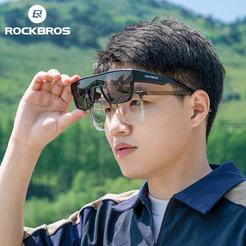 Rockbros Óculos De Ciclismo Polarizados Para Miopia , Armação Grande , Proteção Solar , Sol Leves E À Prova De Vento