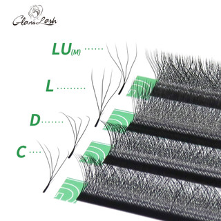 GLAMLASH 4D W Extensões De Cílios Em Forma De L/LU/M Atacado 12 Linhas Estilo Natural Soft Lash Makeup Tool em Oferta na Shopee