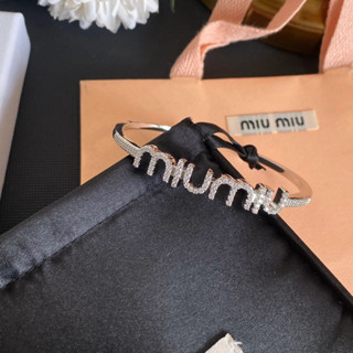 MIU Pulseira Clássica da Moda Pulseira Retro Diamante Jóias