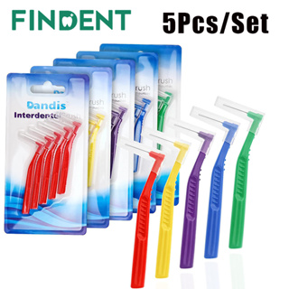 Escova Interdental Angular 5pcs Dental , Braces Entre Dentes Para Limpeza Dos em Oferta na Shopee