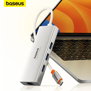 Baseus 4 Em 1 USB Hub Com Porta Ethernet De 1000mbps Para PC Mi Box Macbook Acessórios Notebooks