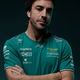 2023 Aston Martin F1 Camiseta da Frota Aston Martin Camiseta masculina Camiseta feminina