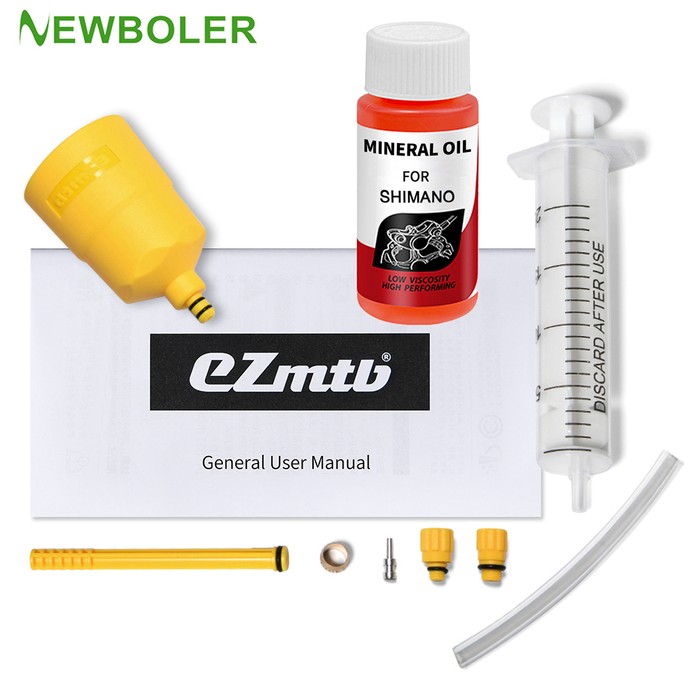 Kit de Sangria de Freio Hidráulico NEWBOLER EZmtb para Shimano - 60ml de Óleo Mineral, Ferramenta para Freio a Disco de