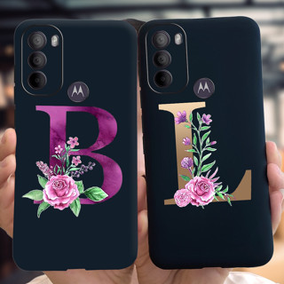 Para Moto Motorola G41 Case Fashion Flower Letters Silicone À Prova De Choque Capa Traseira Do Telefone TPU Soft G31 G41 Casing