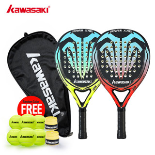 Raquete De Tênis De Praia Kawasaki POWER 600 Padel Tenis De Fibra De Carbono EVA Macio Com Capa De Bolsa De Almofada