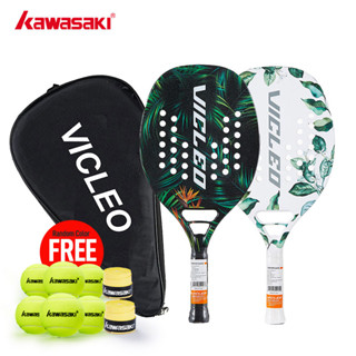 Kawasaki Vicleo Beach Raquete De Tênis B10 B22 Fibra De Carbono Facial Macio Com Capa De Bolsa Protetora