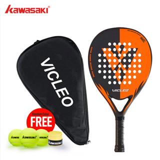 Raquete De Tênis De Praia Kawasaki Vicleo Master 100 Padel Com Face De Fibra De Carbono EVA Bolsa De Transporte Portátil