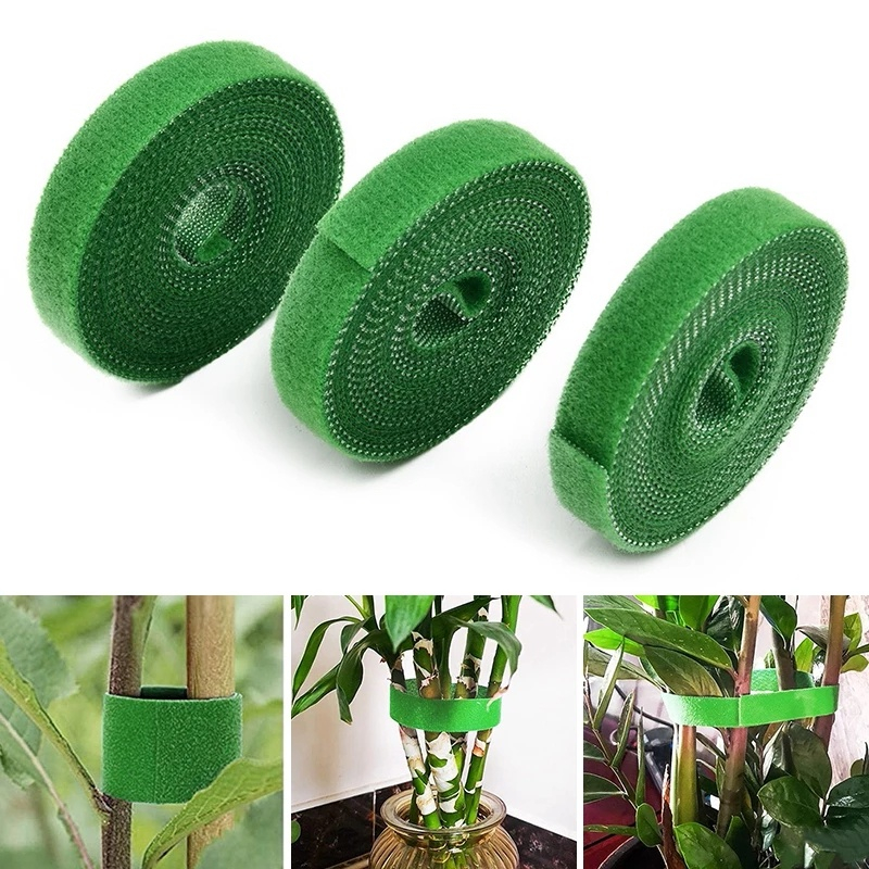 3M/3Roll Nylon Plant Bandagem Velcro Tie/Fita De Suporte Para Jardinagem Bamboo Cane Wrap/Data Line Cable Organizar O Armazenamento Abraçadeiras Adesivas