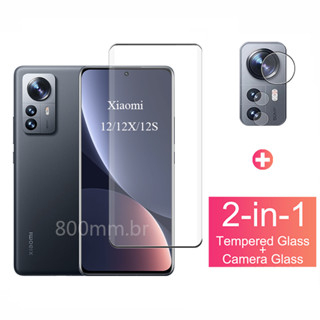 Película De Vidro 9D 2 Em 1 Para Xiaomi 12 / 12 / 13 / 14 / 12S Pro / 12 13 Lite / 12X / Mi 11 / 11 Pro / 12S 11 Ultra / Note 10