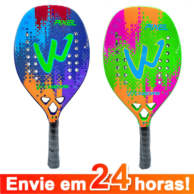 Camewin Beach Tennis Racket Estrutura De Fibra De Carbono Com Capa De Bolsa Protetora Feminino Masculina 2023 Novo