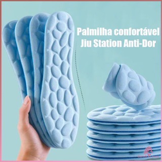 4D / 5D Massage Memory Foam Insoles For Pebbles Sole Respirável Almofada Esporte Running Insoles