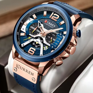 Curren Relógio De Pulso De Quartzo Masculino Simples Com Calendário Três Sub-Cials Com Exibição De 24 Horas 8329xc em Oferta na Shopee