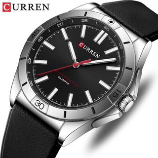 Novo Relógio CURREN Masculino Marca Original Ponteiro Luminoso Autêntico De Silicone Moda Simples Casual Empresarial Desportiva Quartzo À Prova D