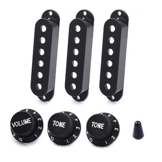 1 Conjunto De Plástico Bobina Única Guitarra Elétrica Captador Capa 48/50/52MM 1 Volume 2 Tons Botão Controle Velocidade