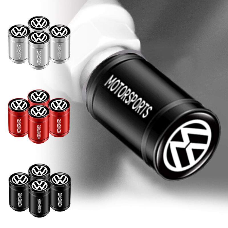 4pcs Upgrade Car Valve Válvula De Carro À Prova De Vazamentos Tampa Esportiva Estilo Cilíndrica Da Haste Roda Para VW Volkswagen Jetta MK5 Golf Passat 3B7 601 171 em Oferta na Shopee
