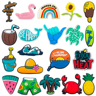 MEIDJ Encantos De Sapato 20 Estilo de Verão Decorações Acessórios de PVC com botão em Oferta na Shopee