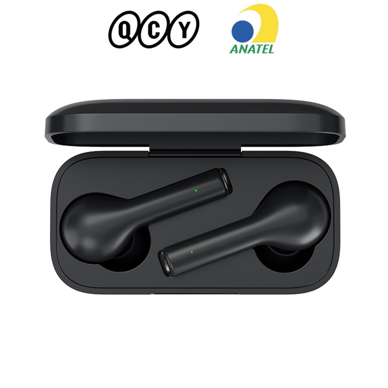 Fones de ouvido sem fio QCY T5 com microfone para jogos com cancelamento de ruído compatível cpm android e IOS