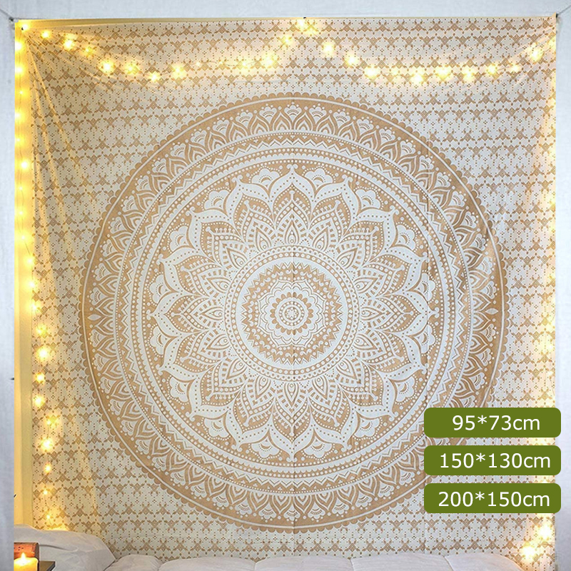 Estoque Pronto Boêmia Mandala Tapeçaria De Fundo Decoração De Parede Para Quartos Lençol De Praia Toalha Tapete De Piquenique T25