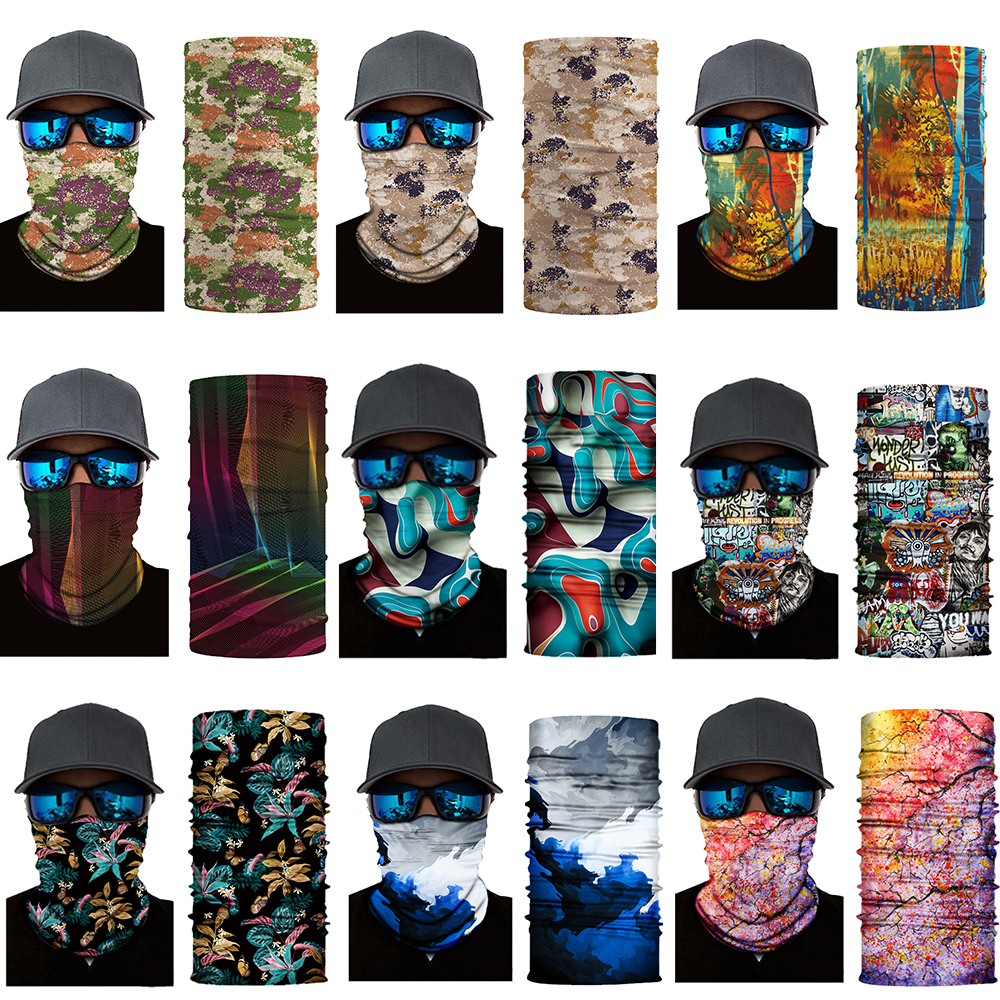 Bandana Turban Anti-Pó UV Buff Cabeça Scarf Face Motocicleta Esporte Topeng Fita De Exterior