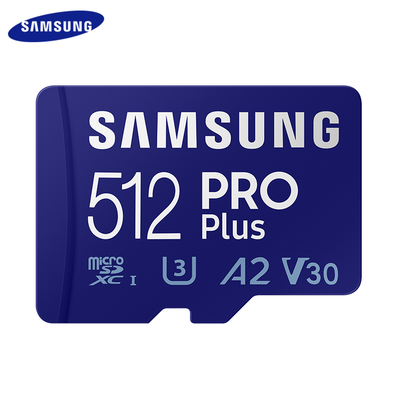 Cartão De Memória Samsung Pro PLUS 512GB 256GB 128GB U3 V30 A2 Alta Velocidade Classe 10 TF UHS-I 64GB U1 A1 V10 EVO Micro SD