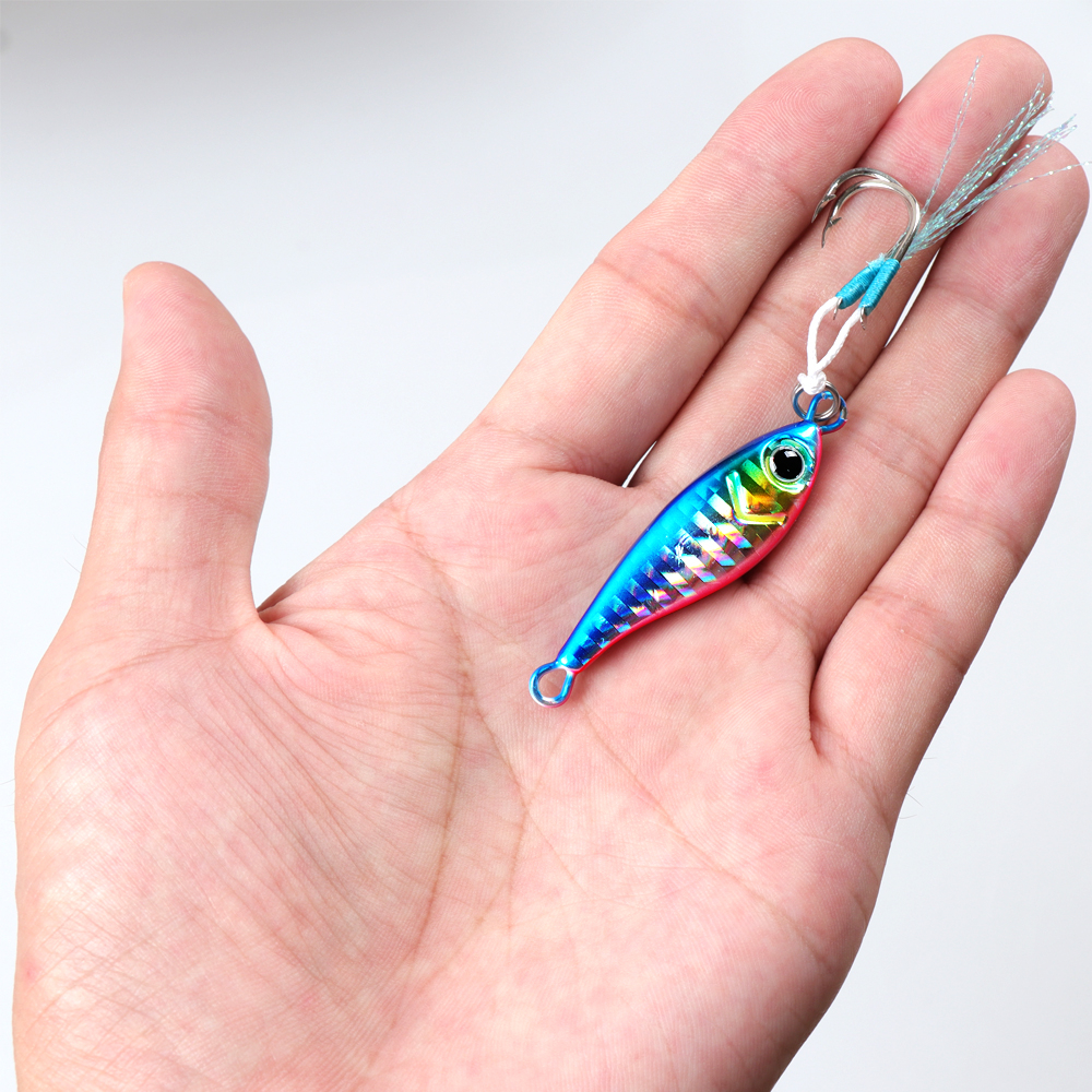 Isca De Pesca Jig Lure 20g/30g/40g/60g Iscas Profunda Em Mar Lenta Artificiais De Jigging Com Gancho Duplo Grampo Lento De Peixe