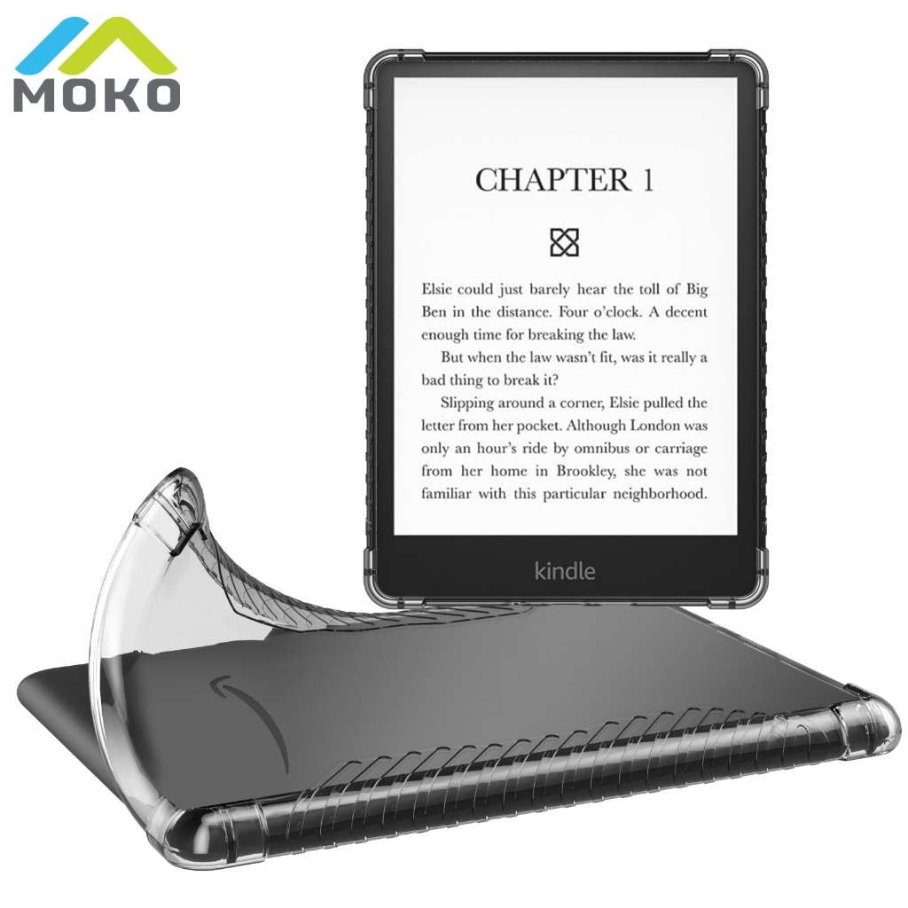 MoKo Soft Flexible TPU Bumper Capa Leve E Ultra Transparente Para Papel Kindle Paperwhite 6.8 " 11a Geração 2021 Edição De Assinatura