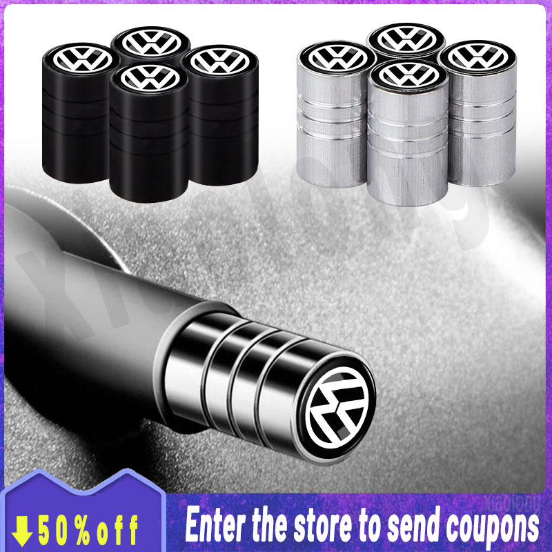 Para Volkswagen VW 4 Pçs/set Tampa Da Válvula Do Pneu/Tampas Poeira Roda Carro Acessórios