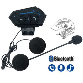 BT12 Bluetooth 5.0 Fone De Ouvido Para Motocicleta Sem Fio Estéreo Com Leitor De Música Suporte À Prova D