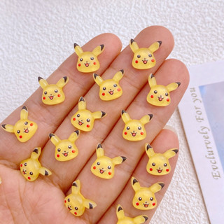 50 Peças Pregos Fofos Pikachu Manicure Pikachu Manicure 3D Desenho Fofo de Flor Cartoon Acessórios de Pregos de Beleza Resina de Bricolage Acessórios de Pregos para Decoração