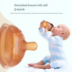 [70cm] Mamilo de Silicone Nano Prata de Grande Calibre Pode ser Combinado com Biberão